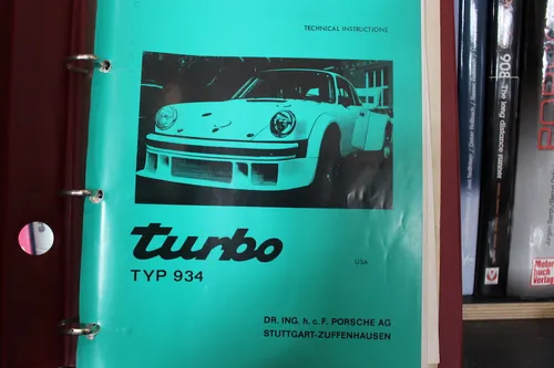 Porsche Turbo Typ 934 Tecnical Instructions and Spare Parts List